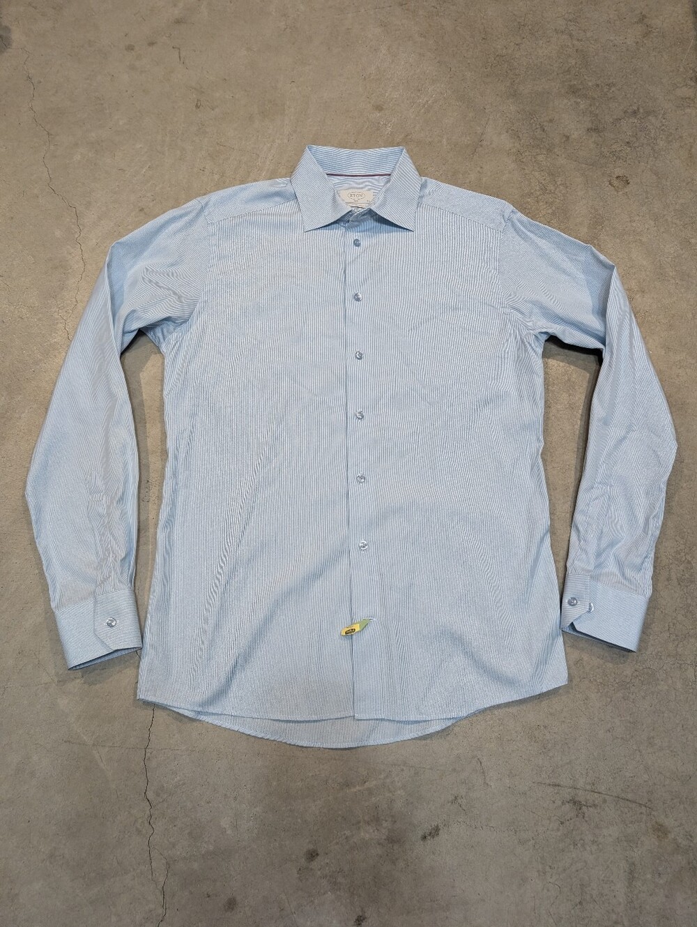 Eton Light Blue Pinstripe Dress Shirt Mens 42 / 16.5